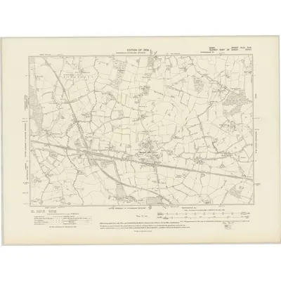 1907 Map of Kent XLIX.NW, 1909 Print