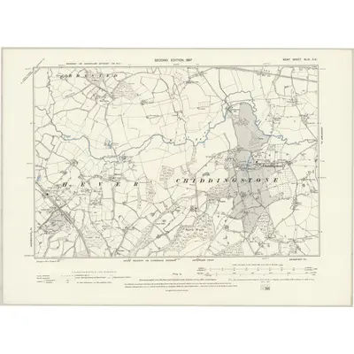 1895 Map of Kent XLIX.SE, 1897 Print