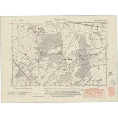 1936 Map of Kent XLIX.SE, 1949 Print