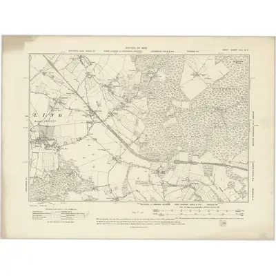 1906 Map of Kent XLV.NE, 1908 Print
