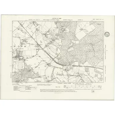 1906 Map of Kent XLV.NE, 1935 Print