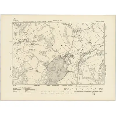 1906 Map of Kent XLV.SE, 1908 Print