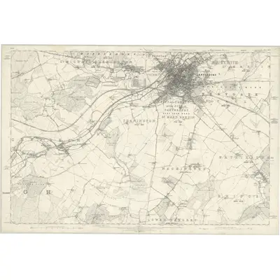 1872 Map of Kent XLVI, 1877 Print