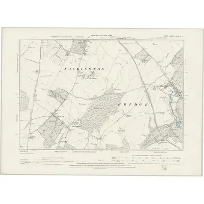 1896 Map of Kent XLVI.SE, 1898 Print