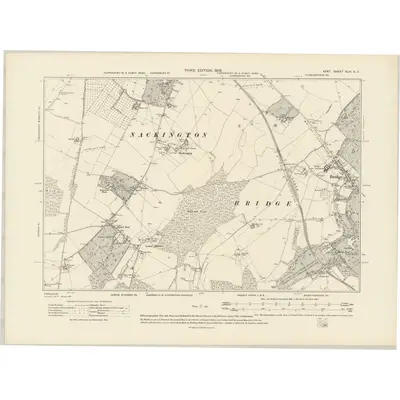 1906 Map of Kent XLVI.SE, 1908 Print