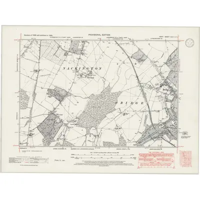 1938 Map of Kent XLVI.SE, 1946 Print