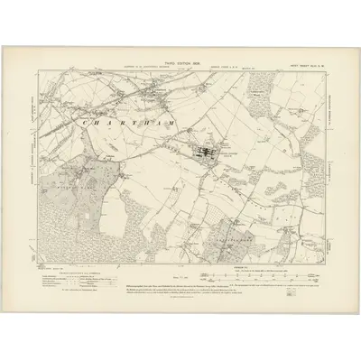 1906 Map of Kent XLVI.SW, 1908 Print