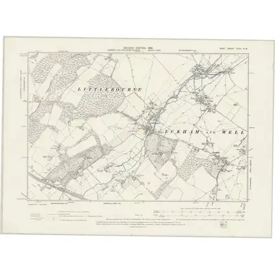 1896 Map of Kent XLVII.NW, 1898 Print