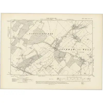 1906 Map of Kent XLVII.NW, 1908 Print