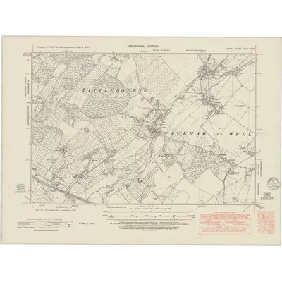 1938 Map of Kent XLVII.NW, 1951 Print