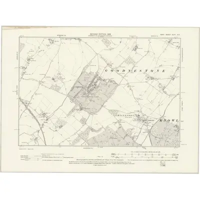 1896 Map of Kent XLVII.SE, 1898 Print