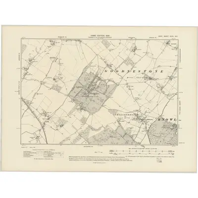 1906 Map of Kent XLVII.SE, 1908 Print