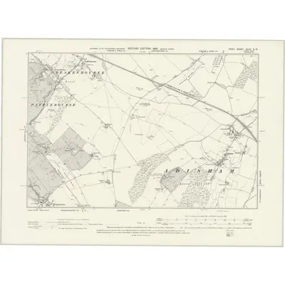 1895 Map of Kent XLVII.SW, 1898 Print
