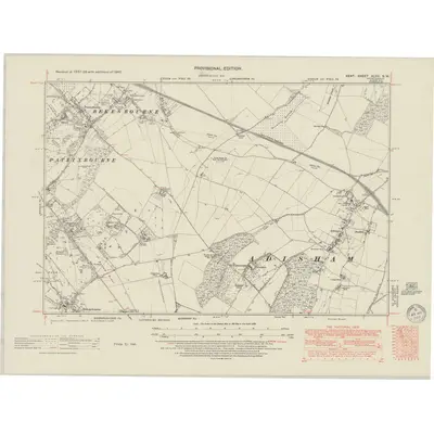 1947 Map of Kent XLVII.SW, 1950 Print