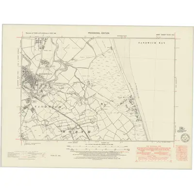 1937 Map of Kent XLVIII.NE, 1951 Print