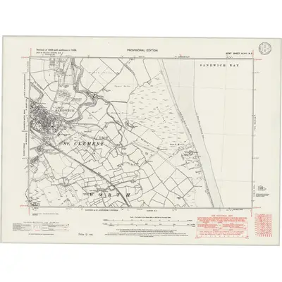 1938 Map of Kent XLVIII.NE, 1946 Print
