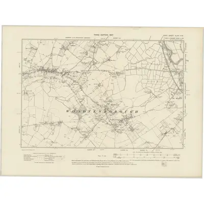 1905 Map of Kent XLVIII.NW, 1907 Print