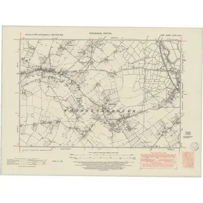 1937 Map of Kent XLVIII.NW, 1950 Print