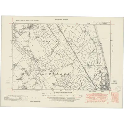 1937 Map of Kent XLVIII.SE & XLVIIIA.SW, 1950 Print