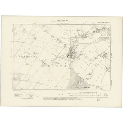 1905 Map of Kent XLVIII.SW, 1907 Print