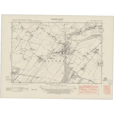 1937 Map of Kent XLVIII.SW, 1950 Print