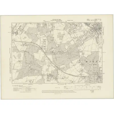 1907 Map of Kent XV.NE, 1909 Print