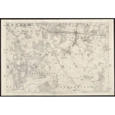 1862 Map of Kent XVI, 1871 Print