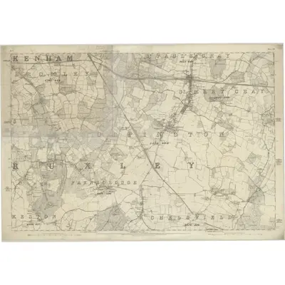 1862 Map of Kent XVI, 1871 Print
