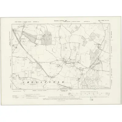1895 Map of Kent XVI.SE, 1897 Print