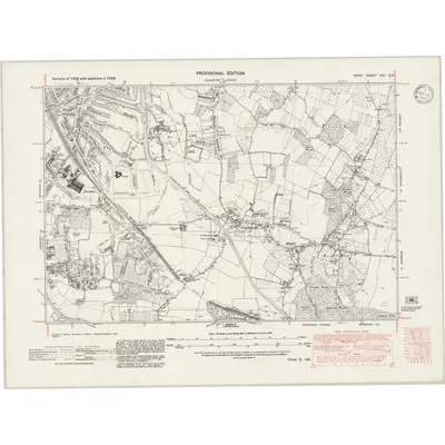1938 Map of Kent XVI.SE, 1946 Print