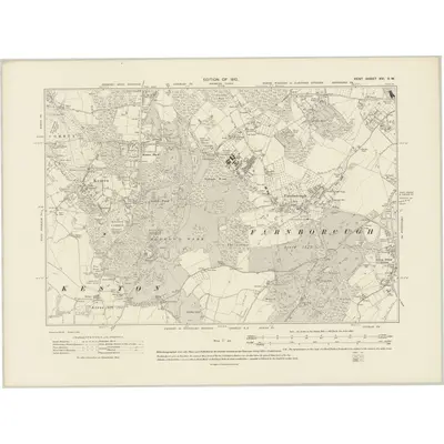 1908 Map of Kent XVI.SW, 1910 Print