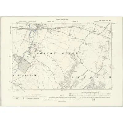 1895 Map of Kent XVII.NE, 1897 Print