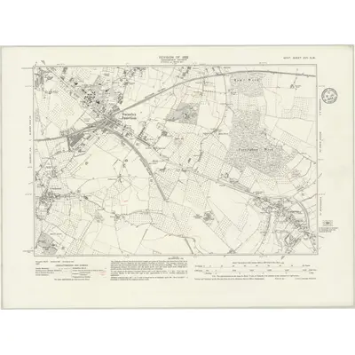 1932 Map of Kent XVII.NW, 1935 Print