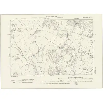 1895 Map of Kent XVII.SE, 1897 Print