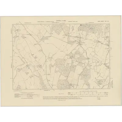 1907 Map of Kent XVII.SE, 1909 Print