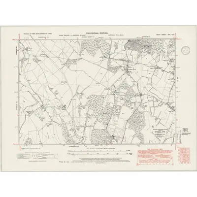 1938 Map of Kent XVII.SE, 1946 Print