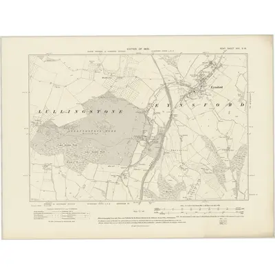 1907 Map of Kent XVII.SW, 1909 Print