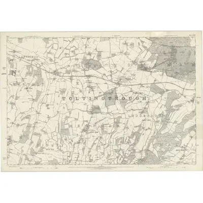 1864 Map of Kent XVIII, 1869 Print