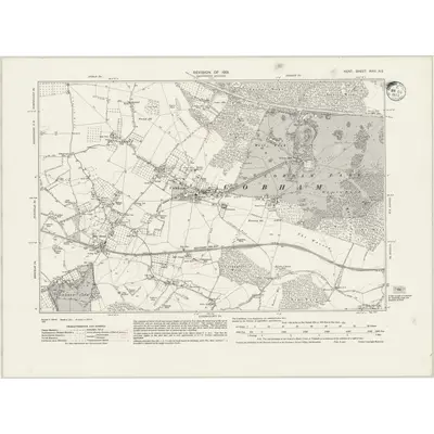1931 Map of Kent XVIII.NE, 1933 Print