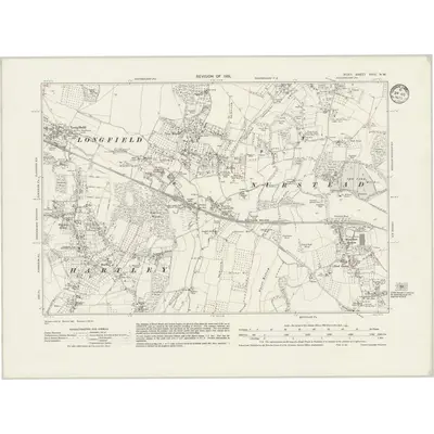 1931 Map of Kent XVIII.NW, 1933 Print