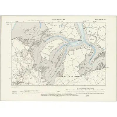 1896 Map of Kent XX.NE, 1898 Print