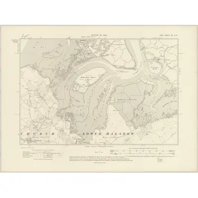 1906 Map of Kent XX.NE, 1908 Print