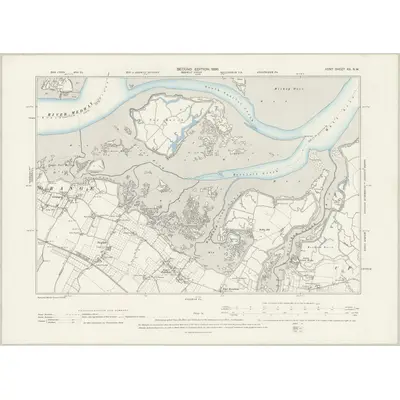 1895 Map of Kent XX.NW, 1898 Print