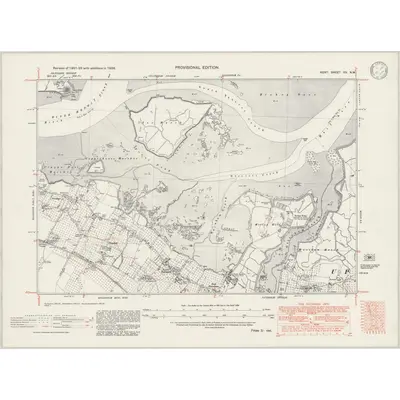 1938 Map of Kent XX.NW, 1946 Print