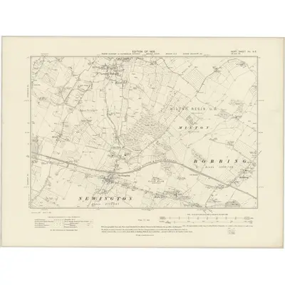1906 Map of Kent XX.SE, 1908 Print