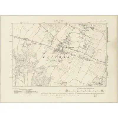 1906 Map of Kent XX.SW, 1909 Print