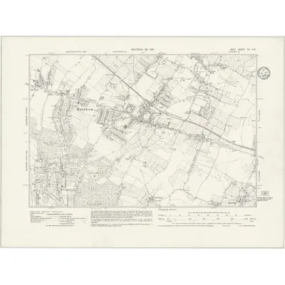 1931 Map of Kent XX.SW, 1935 Print