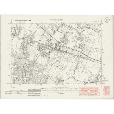 1938 Map of Kent XX.SW, 1946 Print