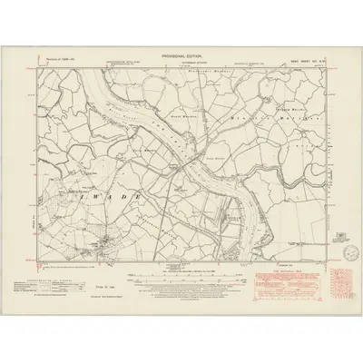 1939 Map of Kent XXI.NW, 1950 Print