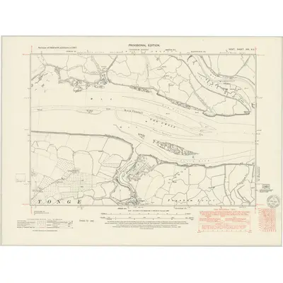 1947 Map of Kent XXI.SE, 1951 Print